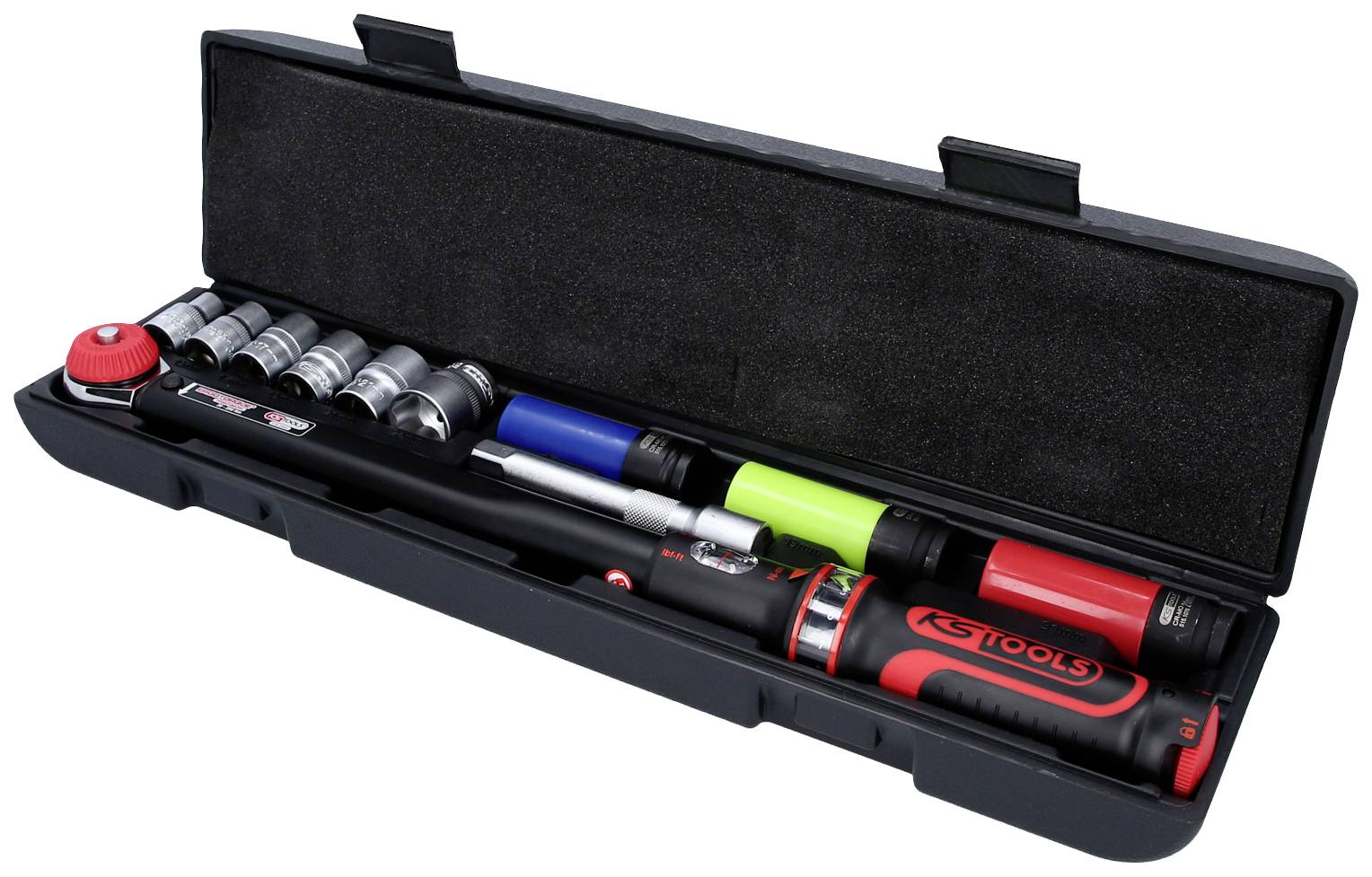 KS Tools ERGOTORQUE®precision 516.2400 Klucz dynamometryczny zestaw z grzechotką 1/2" (12.5 mm) 20 - 200 Nm - obrazek 1