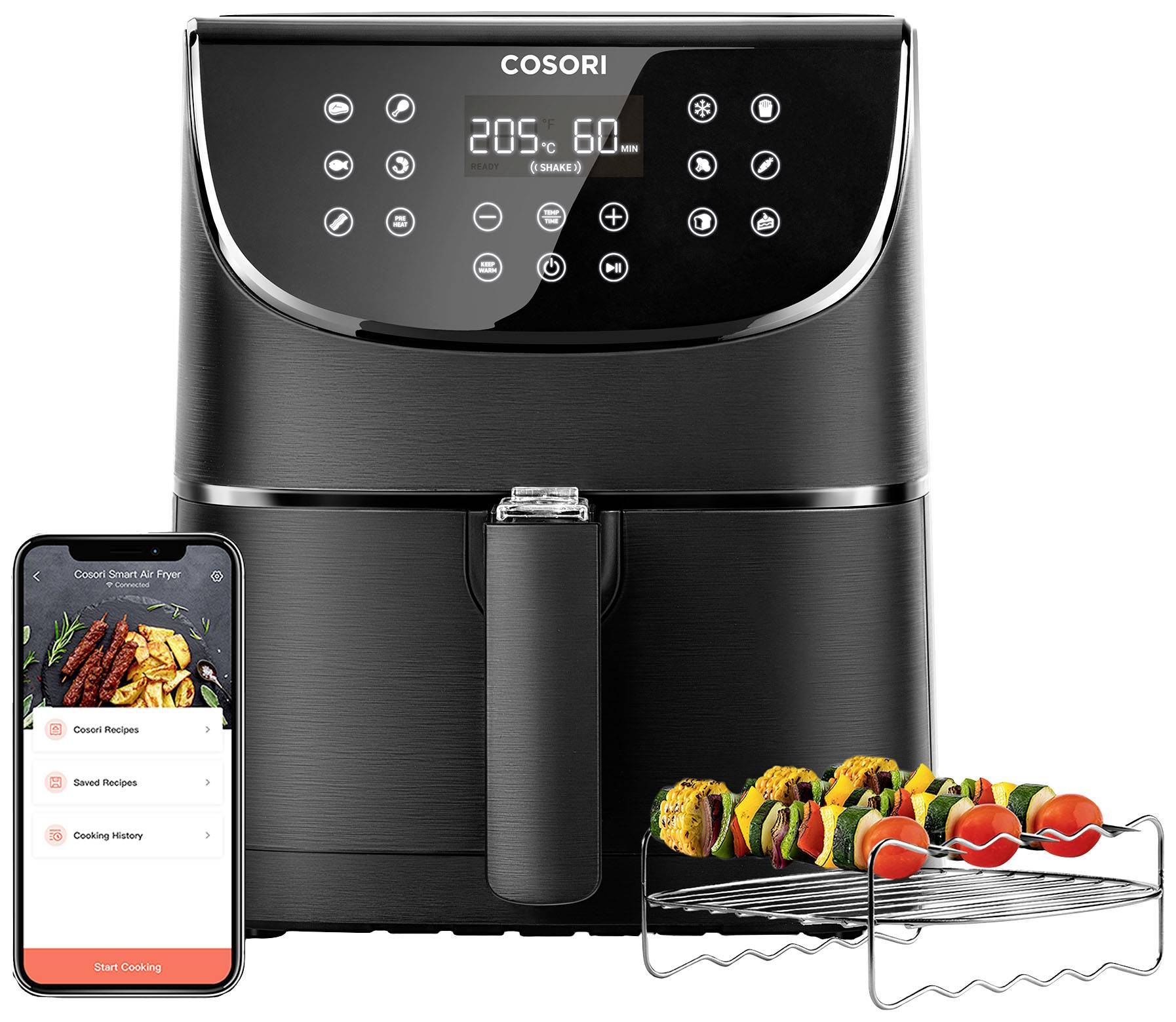 Cosori CS158-AF-RXB Frytkownica 5.5 l 1700 W sterowanie przez aplikację, powłoka nieprzywierająca, z wyświetlaczem, nie - obrazek 1