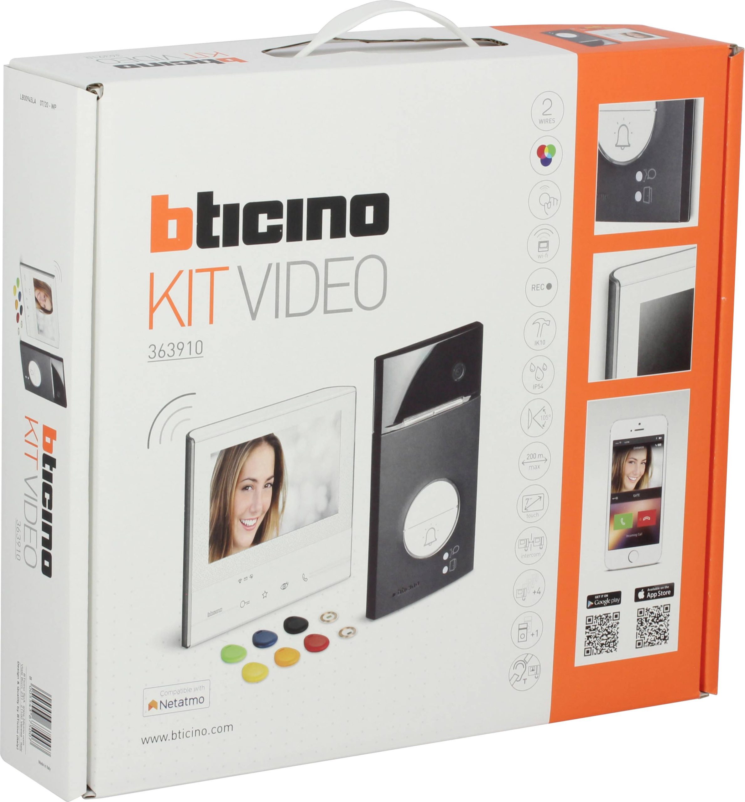 Bticino FLEX VIDEO L3000 BLACK + X13E Zestaw wideodomofonowy WLAN Jednostka wewnętrzna wideo, Jednostka zewnętrzna czarn - obrazek 1