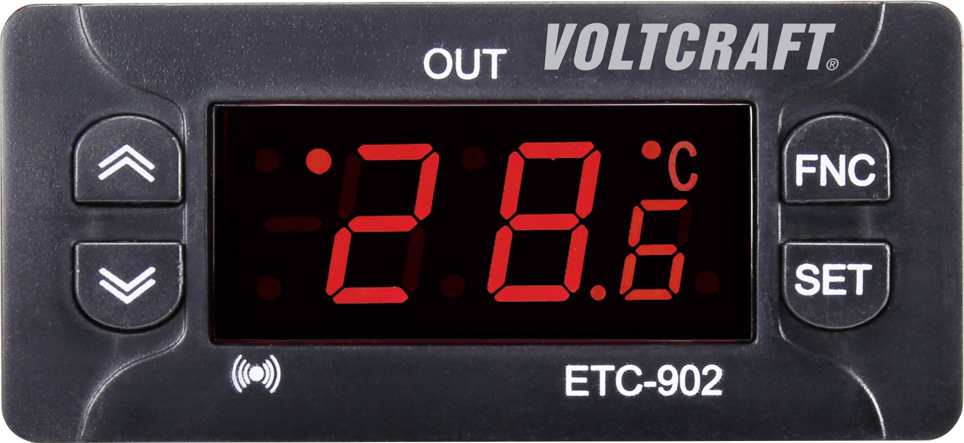 Termostat VOLTCRAFT ETC-902 NTC, PTC -30 do 99 °C Przekaźnikowe 10 A (D x S x W) 58 x 77 x 34.5 mm - obrazek 1