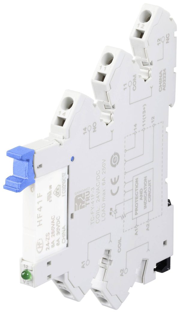 Przekaźnik przemysłowy TRU COMPONENTS TC-FY-41F-3 24V 24 V/AC, 24 V/DC 6 A 1 NC, 1 NO 1 szt.