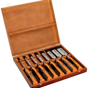 Zestaw dłut 6,10,12,16,18,25,32,36 mm, w drewnianym pudełku Bahco 424P-S8-EUR