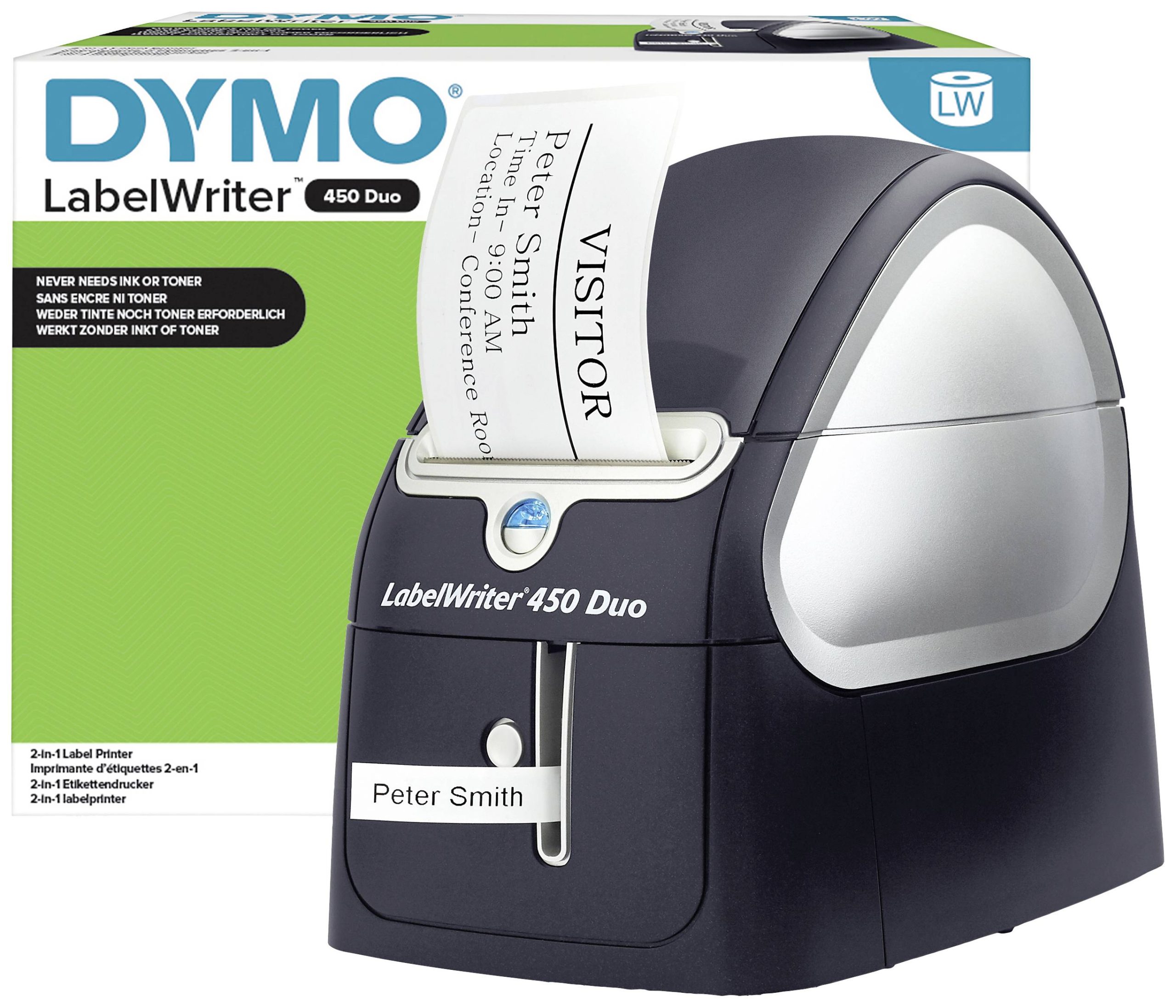 Drukarka etykiet Dymo LabelWriter 450 Duo, szerokość taśmy 6/9/12/19/24 mm - obrazek 1