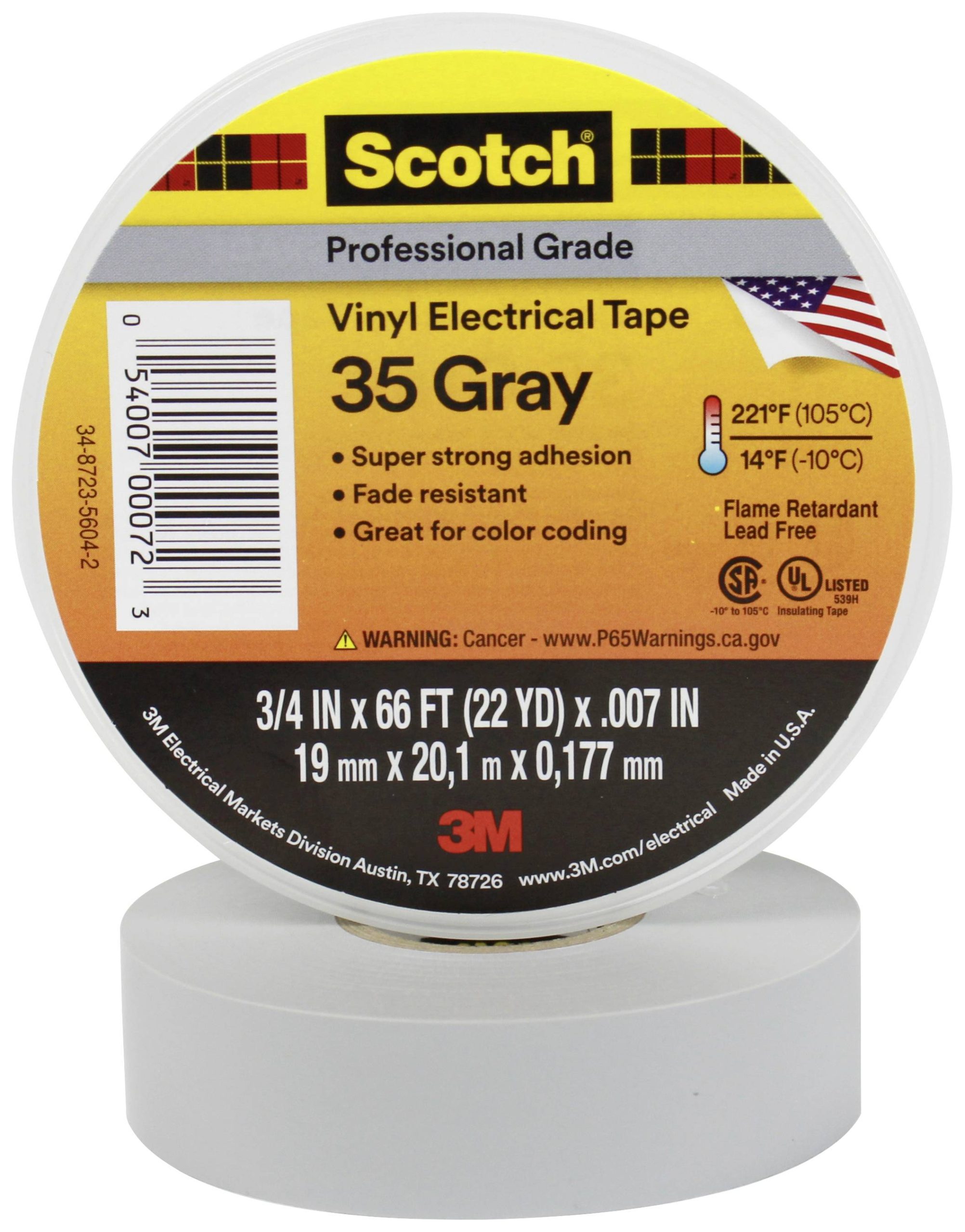Taśma izolacyjna Scotch Scotch® 35 SCOTCH35-19X20GR Scotch™ 35 (D x S) 20 m x 19 mm 20 m 1 szt. - obrazek 1