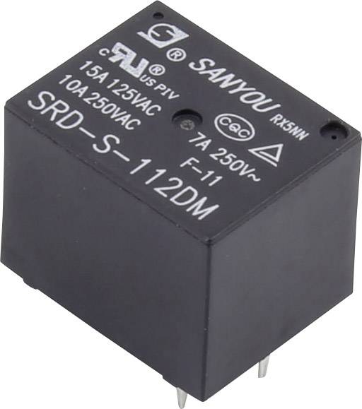 Przełącznik PCB 12 V / AC 15 A 1 styk SRD-S-112DM 1 szt.
