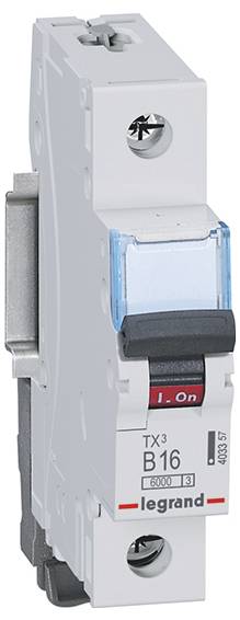 Wyłącznik automatyczny Legrand TX3 LS B16A 1P 6KA 1M 403357, 1 styk, 230 V, 400 V, 16 A - obrazek 1
