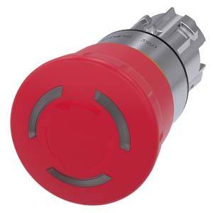 Siemens 3SU1051-1HB20-0AA0 Przycisk grzybkowy zatrzymania awaryjnego zamykany IP66, IP67, IP69/IP69K 1 szt.