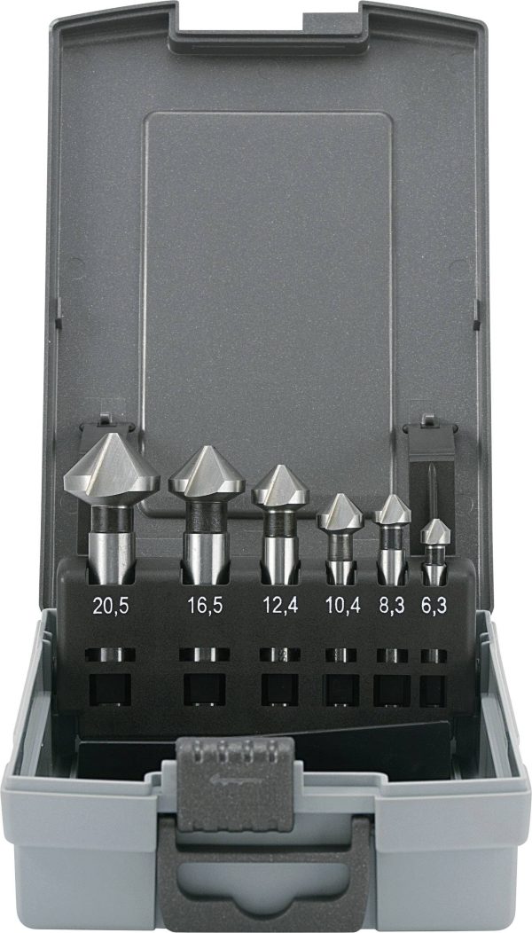 Pogłębiacz stożkowy zestaw TOOLCRAFT 1614138, uchwyt prosty