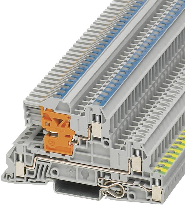 Zacisk instalacyjny wielopoziomowy Phoenix Contact UTI 2,5-PE/L/NT, 3076028 - obrazek 1