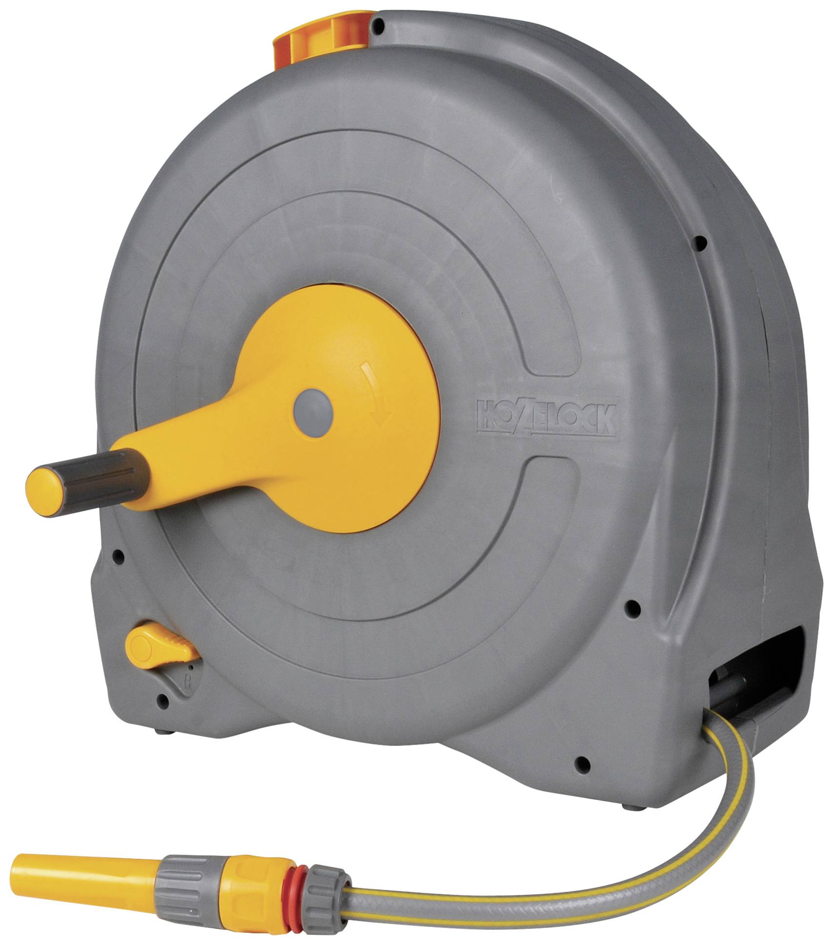 Hozelock 2494R0000 Fast Reel Zwijacz do węża ogrodowego 40 m 1/2 cala 1 szt. szary, żółty - obrazek 1