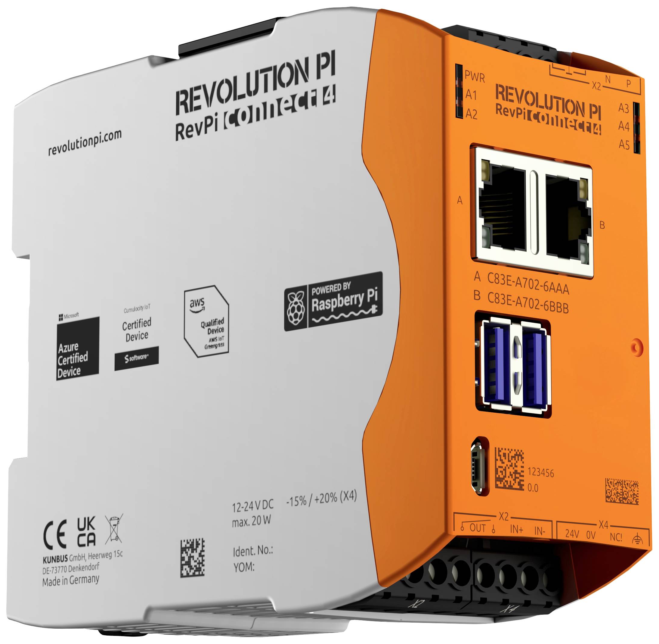 Moduł rozszerzeń PLC Revolution Pi by Kunbus RevolutionPi Connect 4 PR100378 24 V/DC - obrazek 1