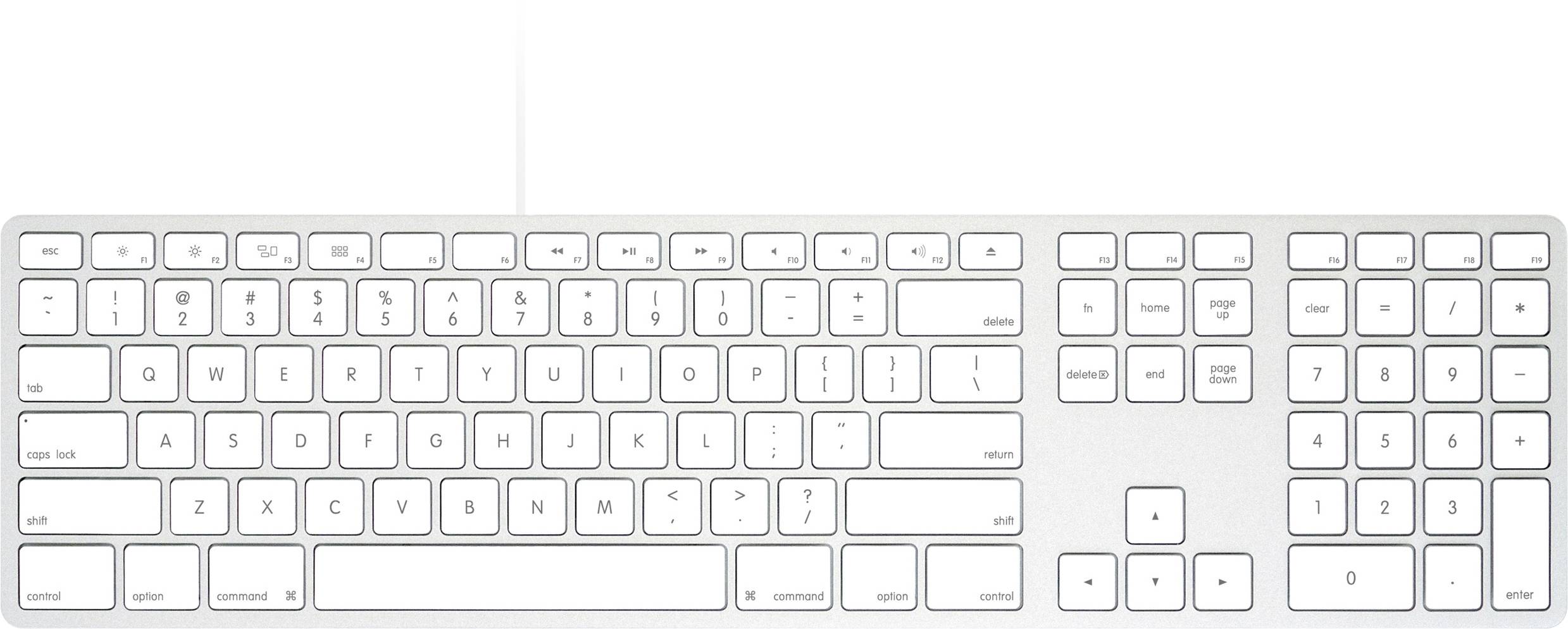 Klawiatura Matias FK318S Wired Aluminium Keyboard for Mac Angielska US, QWERTY, Mac - obrazek 1
