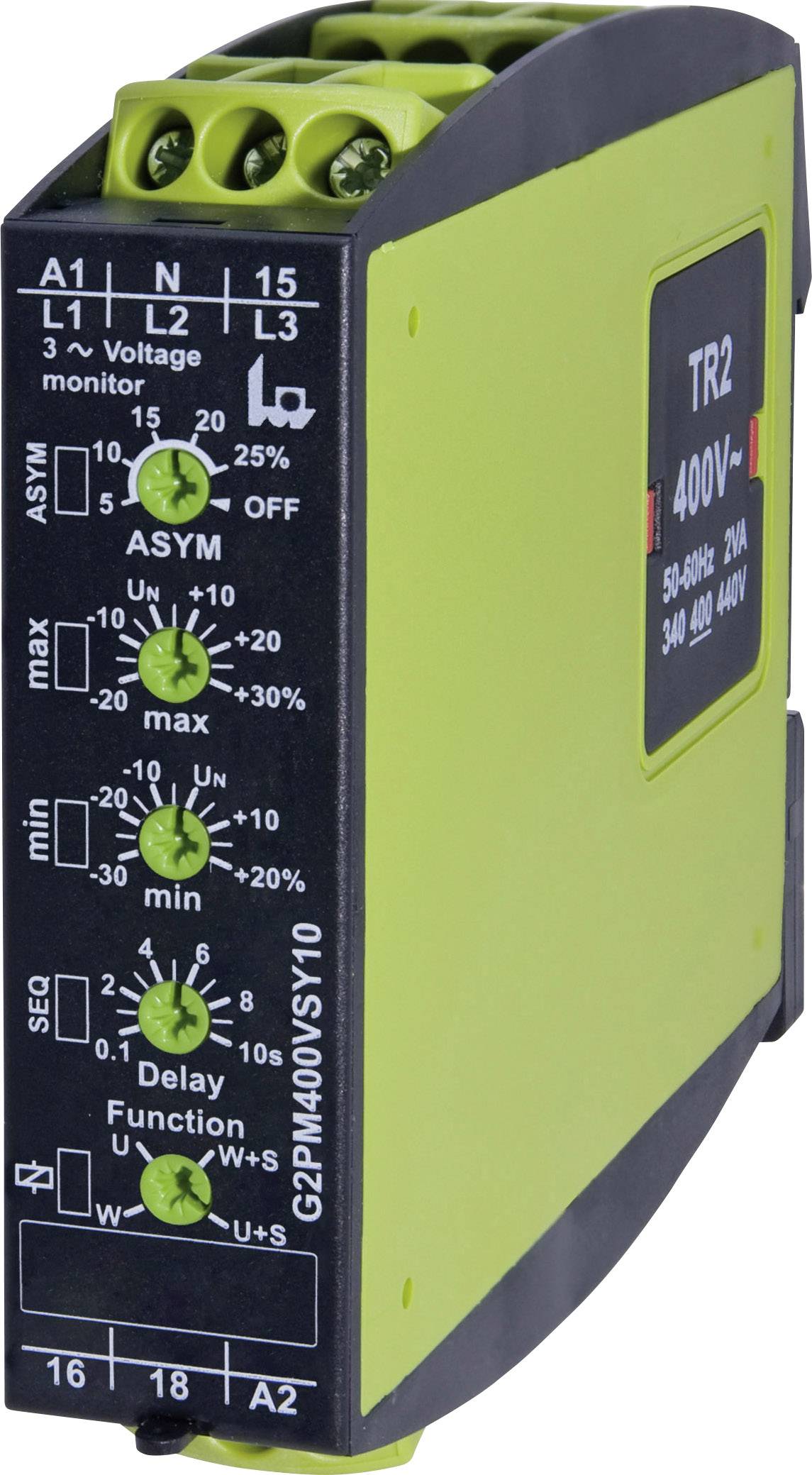 Przekaźnik monitorujący 24 - 400 V/AC 1 zestyk przełączny tele G2PM400VSY10 1 szt. - obrazek 1