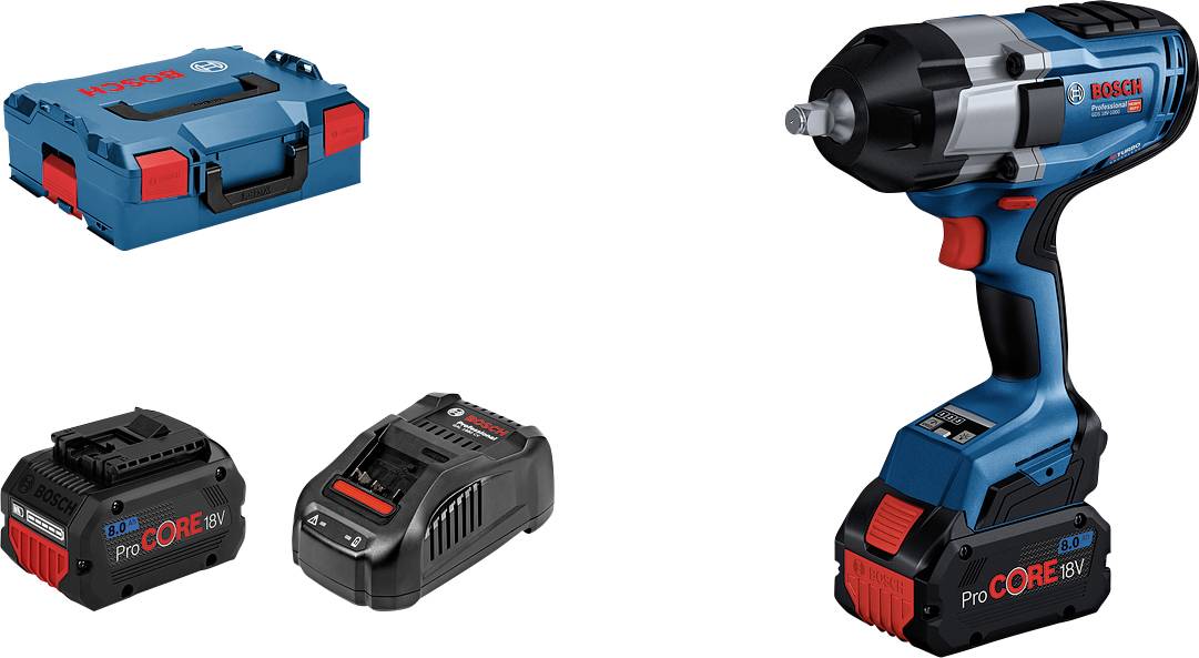 Bosch Professional GDS 18V-1000 06019J8300 Wkrętarka udarowa akumulatorowa 1000 Nm 18 V Ilość dołączonych baterii 0 Li-I - obrazek 1