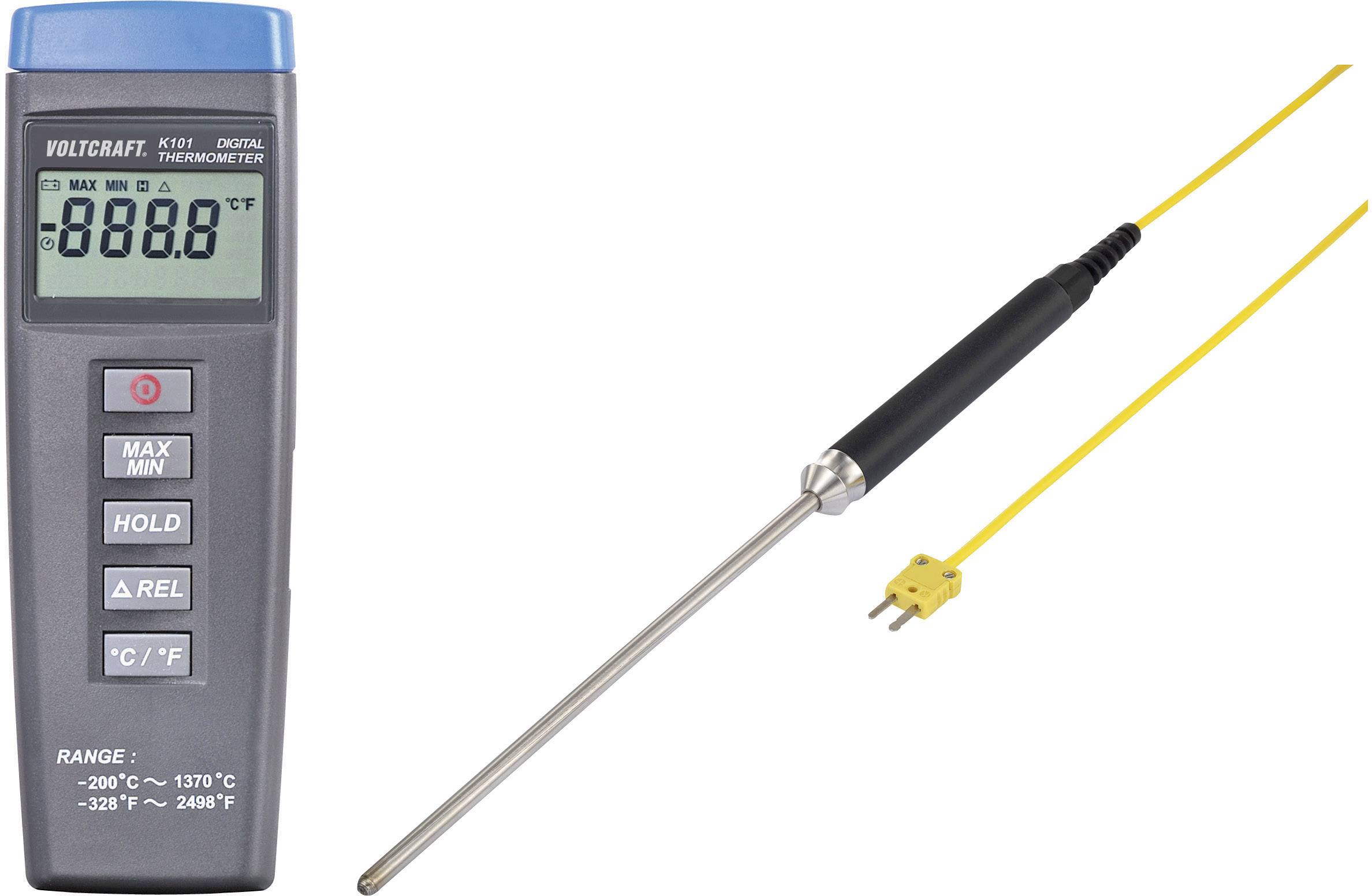 Termometr typu K VOLTCRAFT K101 + TP 208 VC-10504010, -200 - +1370 °C - obrazek 1