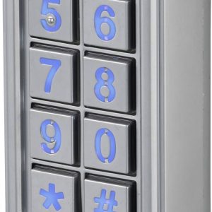 Klawiatura kodowa z RFID Sygonix SY-6421352 montaż na powierzchni 12 V DC/AC, 24 V DC/AC IP66 z podświetlaną klawiaturą
