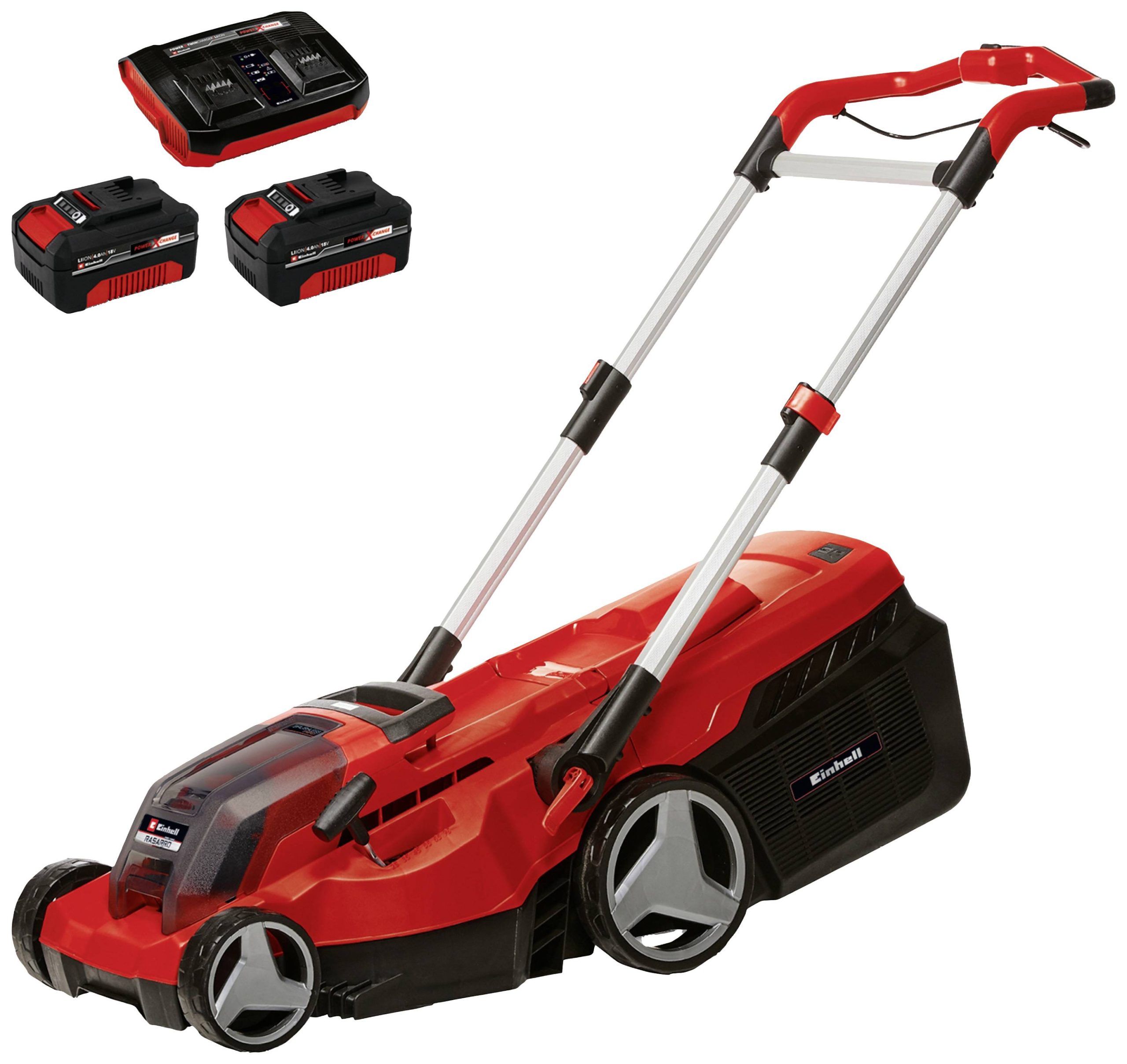 Einhell Professional Power X-Change RASARRO 36/38 (2x4 Ah) akumulatorowy Akumulatorowa kosiarka do trawy wraz z 2 ładowa - obrazek 1