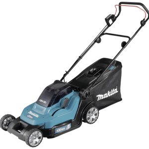 Makita Akku-Rasenmäher DLM432PT2 2x18V Set 2 Akkus 5,0Ah, Doppelladegerät akumulatorowy Akumulatorowa kosiarka do trawy Makita Akku-Rasenmäher DLM432PT2 2x18V Set 2 Akkus 5,0Ah, Doppelladegerät akumulatorowy Akumulatorowa kosiarka do trawy