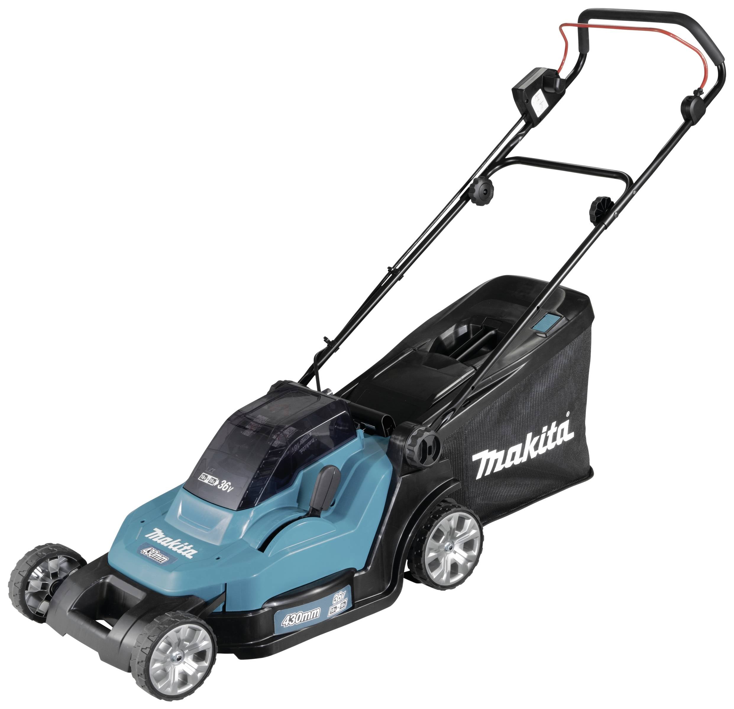 Makita Akku-Rasenmäher DLM432PT2 2x18V Set 2 Akkus 5,0Ah, Doppelladegerät akumulatorowy Akumulatorowa kosiarka do trawy - obrazek 1
