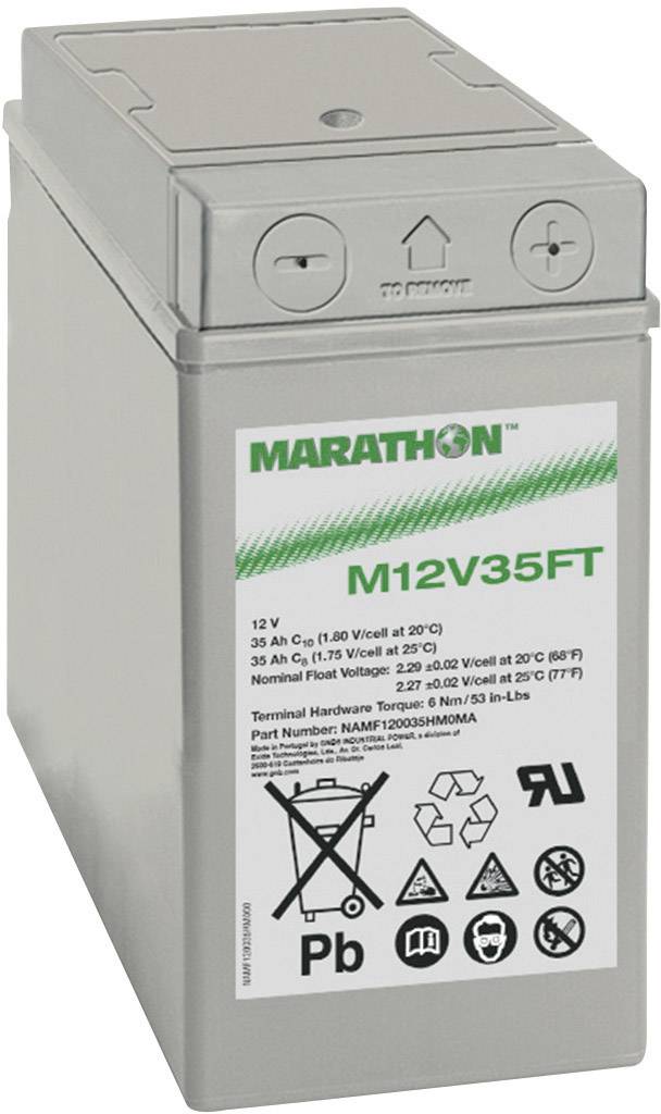 Akumulator ołowiowy GNB Marathon EXIM12V35FT NAMF120035HM0FB, AGM, 12 V, 35 Ah - obrazek 1