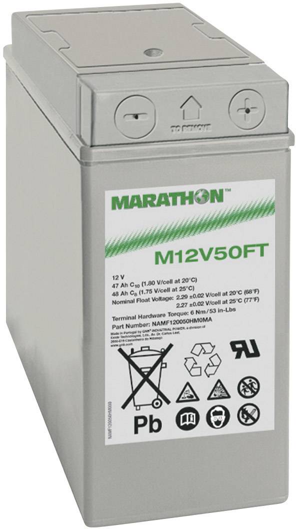Akumulator ołowiowy GNB Marathon EXIM12V50FT NAMF120050HM0FB, AGM, 12 V, 47 Ah