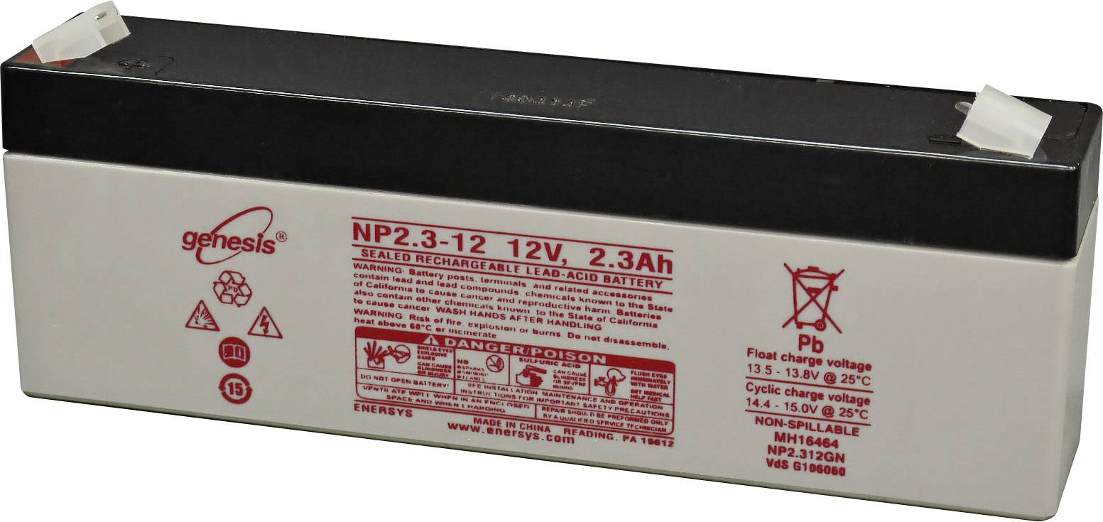Akumulator żelowy AGM EnerSys NP 2.3-12 Genesis, 12 V, 2.3 Ah - obrazek 1