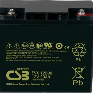 Akumulator ołowiowy CSB Battery EVX 12200 EVX12200, AGM, 12 V, 20 Ah
