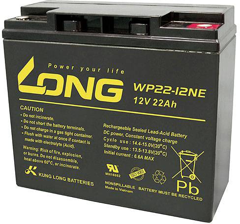 Akumulator ołowiowy Long WP22-12NE WP22-12NE, AGM, 12 V, 22 Ah - obrazek 1