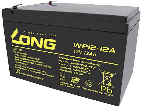 Akumulator ołowiowy Long WP12-12A/F1 WP12-12A/F1, AGM, 12 V, 12 Ah - obrazek 1