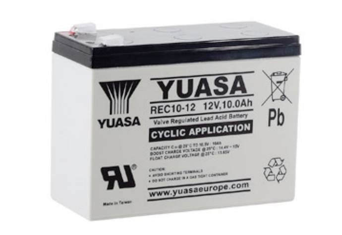 Akumulator ołowiowy Yuasa REC10-12, AGM, 12 V, 10 Ah - obrazek 1