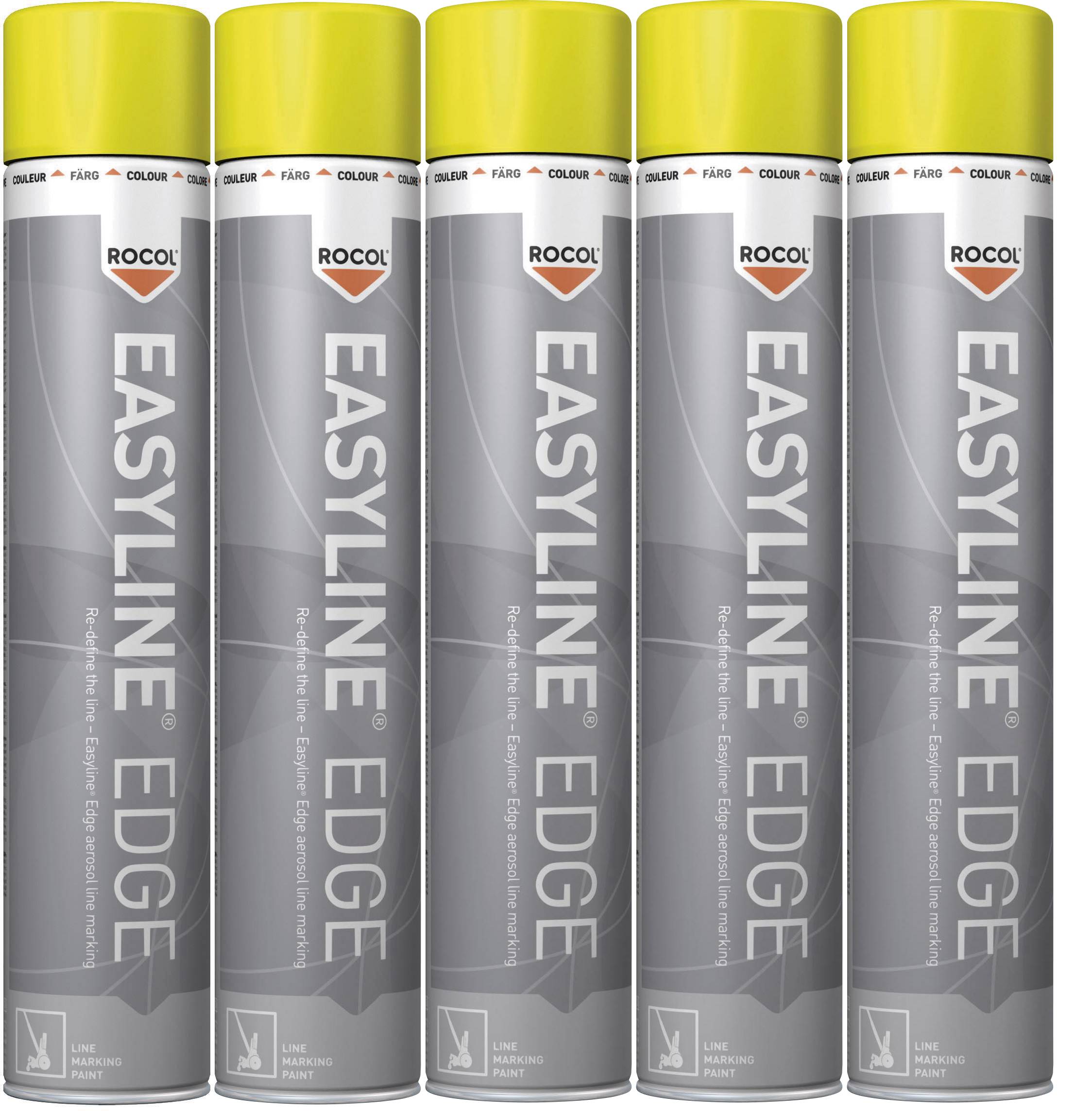 Farba do znakowania Rocol Easyline® EDGE RS47001-5, 5 szt., żółty - obrazek 1