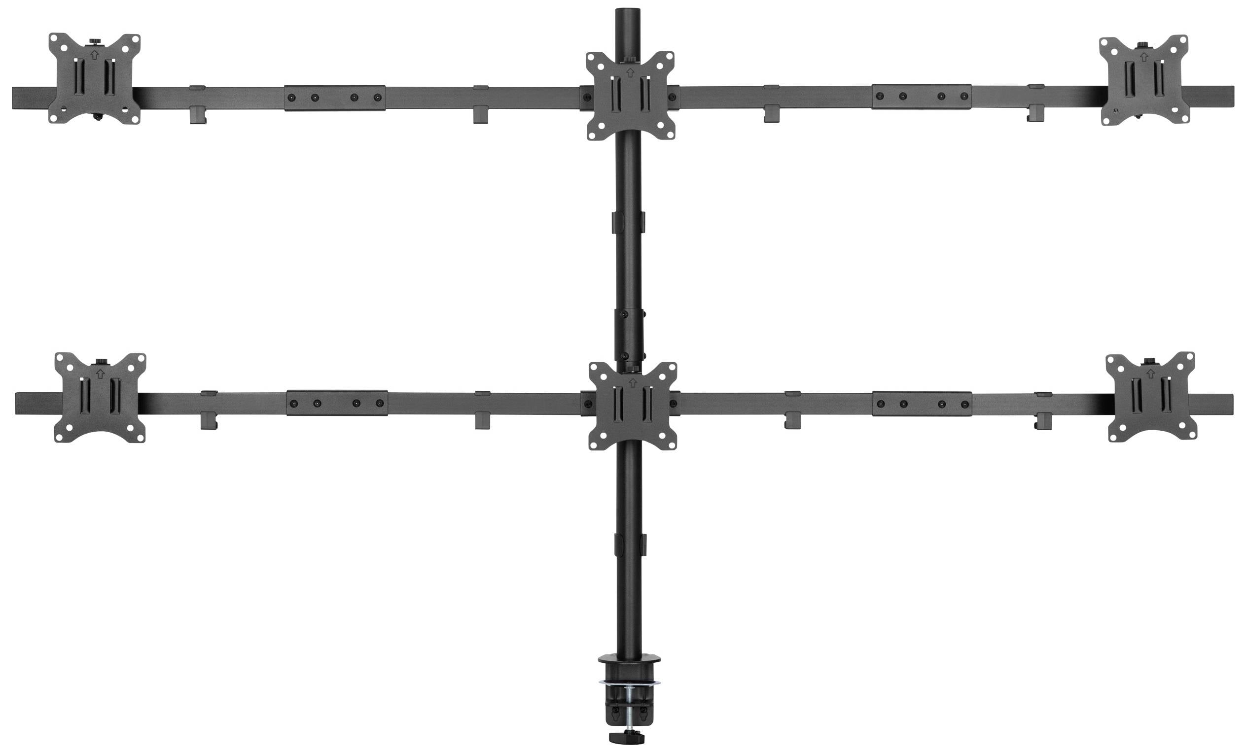 SpeaKa Professional Uchwyt do monitora, stołowy SP-MM-1010 6 Wyświetlacz 43,2 cm (17") - 81,3 cm (32") czarny (RAL 7001) - obrazek 1