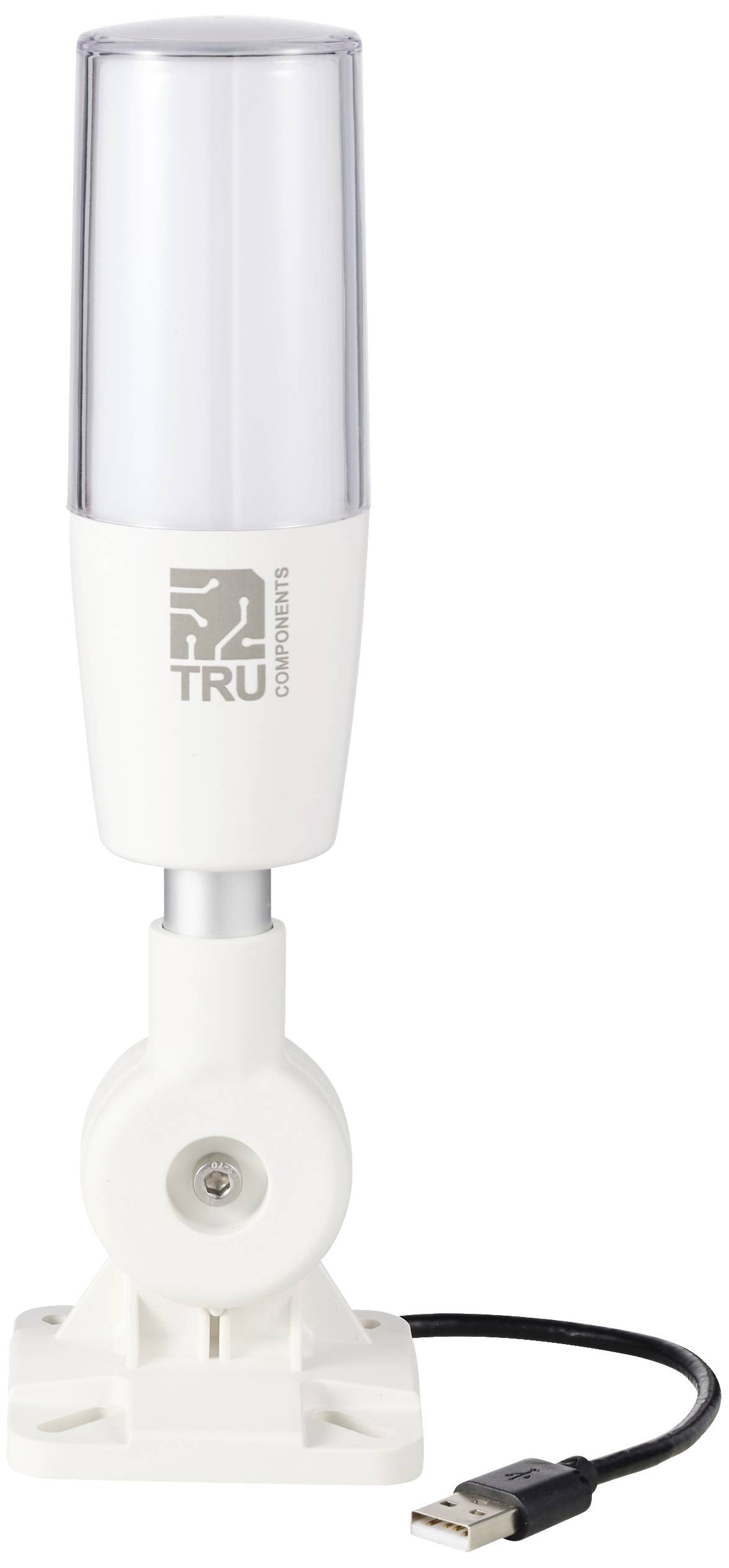 TRU COMPONENTS TC-ONN-M4T-USB Wieża sygnalizacyjna z syreną LED czerwony, żółty, zielony, niebieski, biały, cyjanowy, ka - obrazek 1