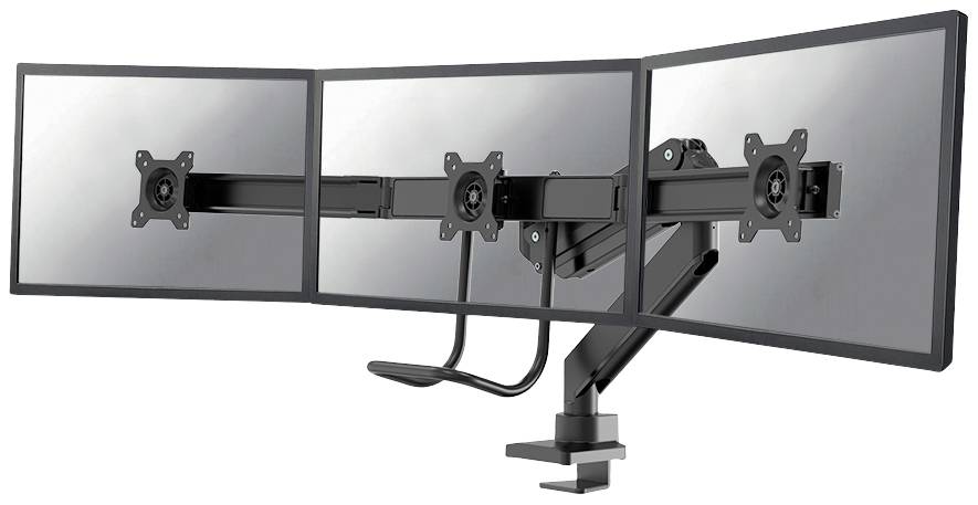 Neomounts NM-D775DX3BLACK Uchwyt do monitora, stołowy 43,2 cm (17") - 61 cm (24") Przenośny, Obrotowy, Uchylny, z regulo - obrazek 1