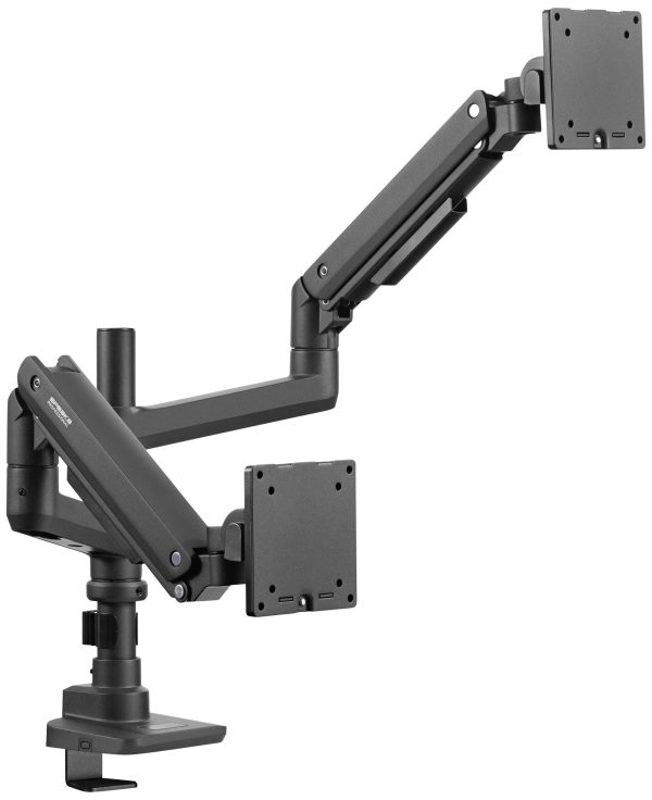 SpeaKa Professional Uchwyt do monitora SP-MM-980 2 Wyświetlacz 43,2 cm (17″) – 124,5 cm (49″) czarny z regulowaną wysoko