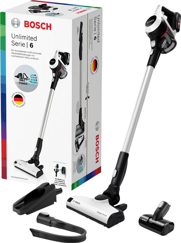Bosch Haushalt Unlimited BKS611MTB Odkurzacz ręczny, akumulatorowy z akumulatorem, łącznie z ładowarką, zawiera mini tur - obrazek 1