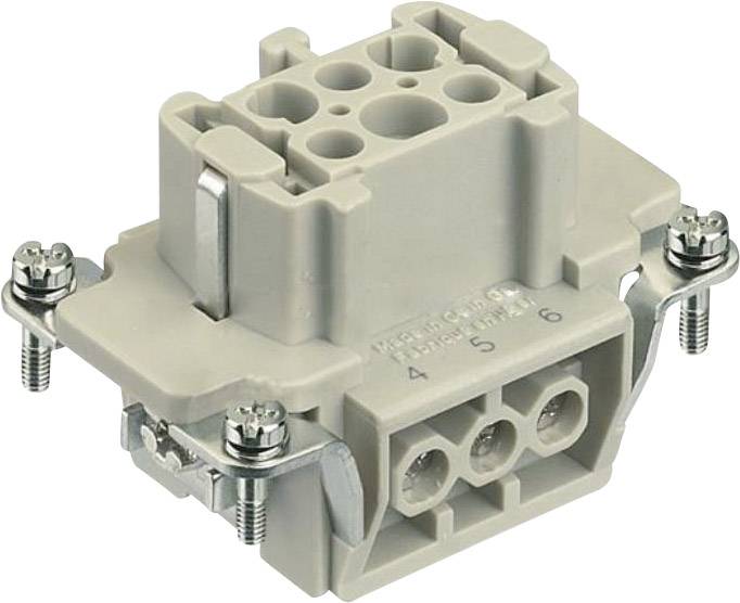 HARTING 09330062701 Wkładka złącza żeńskiego Han® 6E-F-s, seria Han® E, 6+PE, 1 szt. - obrazek 1