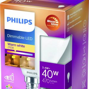 Żarówka LED Philips LED 871951432447300 E14 3.4 W = 40 W ciepła biel 1 szt. Żarówka LED Philips LED 871951432447300 E14 3.4 W = 40 W ciepła biel 1 szt.