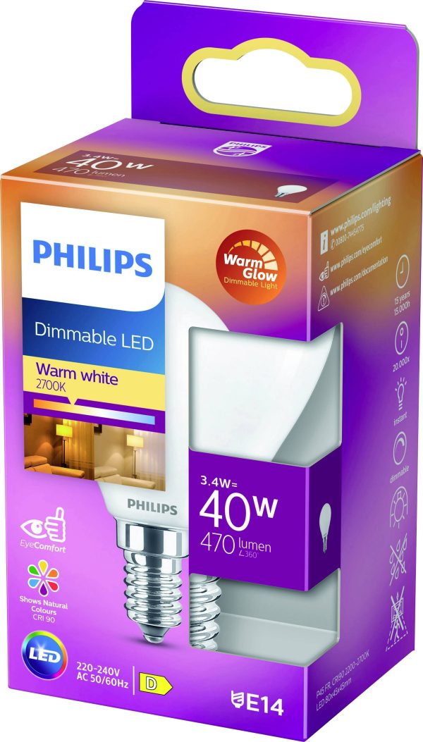 Żarówka LED Philips LED 871951432447300 E14 3.4 W = 40 W ciepła biel 1 szt.