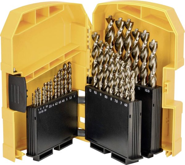 DEWALT DT4957-QZ DT4957 HSS-co 5 Zestaw wierteł krętych do metalu 29 szt. stal stopowa wysokiej jakości wał trójpłaszczy
