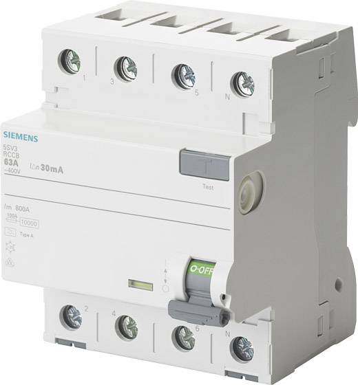 Siemens 5SV36444 Wyłącznik różnicowoprądowy B 4 styki 40 A 0.3 A 400 V - obrazek 1