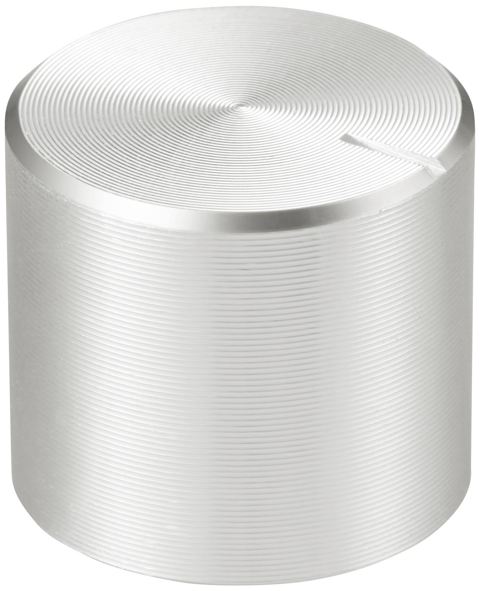 TRU COMPONENTS TC-11613860 Pokrętło z nakładką ze znacznikiem srebrny (Ø x W) 15 mm x 13 mm aluminium, plastik 1 szt. - obrazek 1