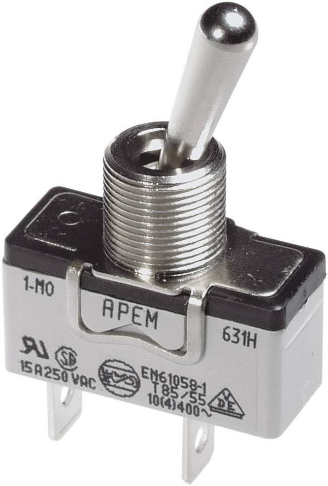 APEM 649NH/2 Przełącznik dźwigienkowy 649NH/2, 2 x wł/wył/wł, 250 V/AC, 10 A, 1 szt. - obrazek 1