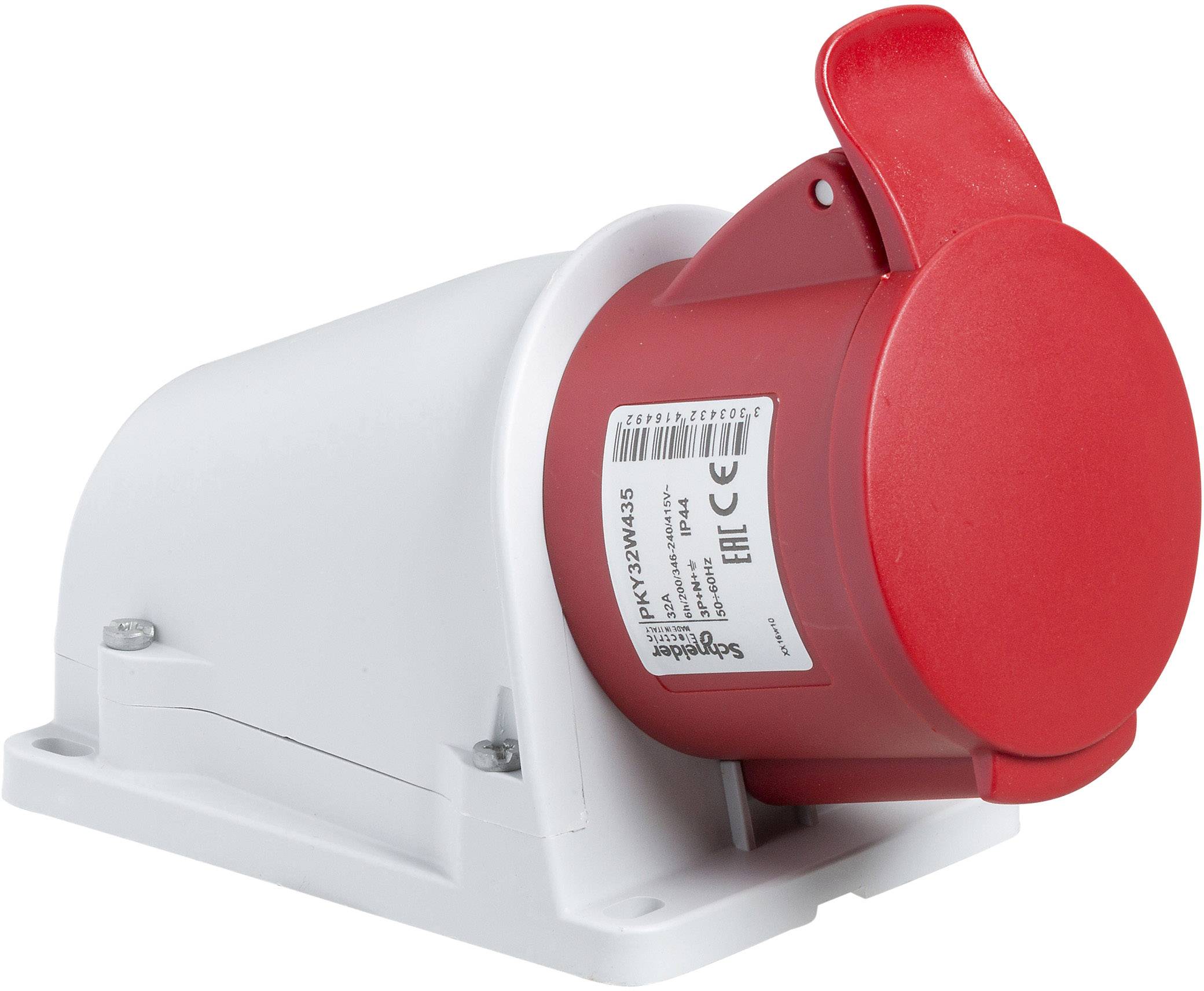 Gniazdo naścienne CEE Schneider Electric PKY16W435 16 A 415 V - obrazek 1
