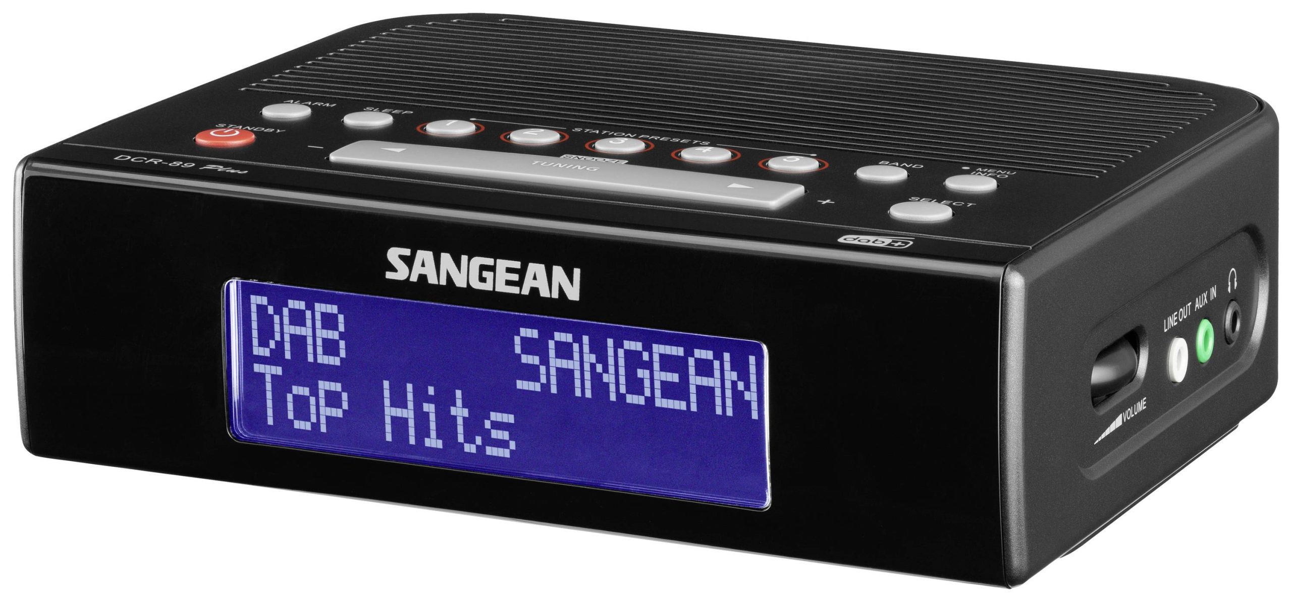 Radiobudzik Sangean DCR-89+ DAB+, fale metrowe (VHF) funkcja budzika czarny - obrazek 1