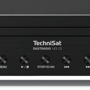 Adapter radia TechniSat DIGITRADIO 143 CD DAB, DAB+, Internet, fale metrowe (VHF) z pilotem, funkcja budzika czarny