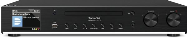 Adapter radia TechniSat DIGITRADIO 143 CD DAB, DAB+, Internet, fale metrowe (VHF) z pilotem, funkcja budzika czarny