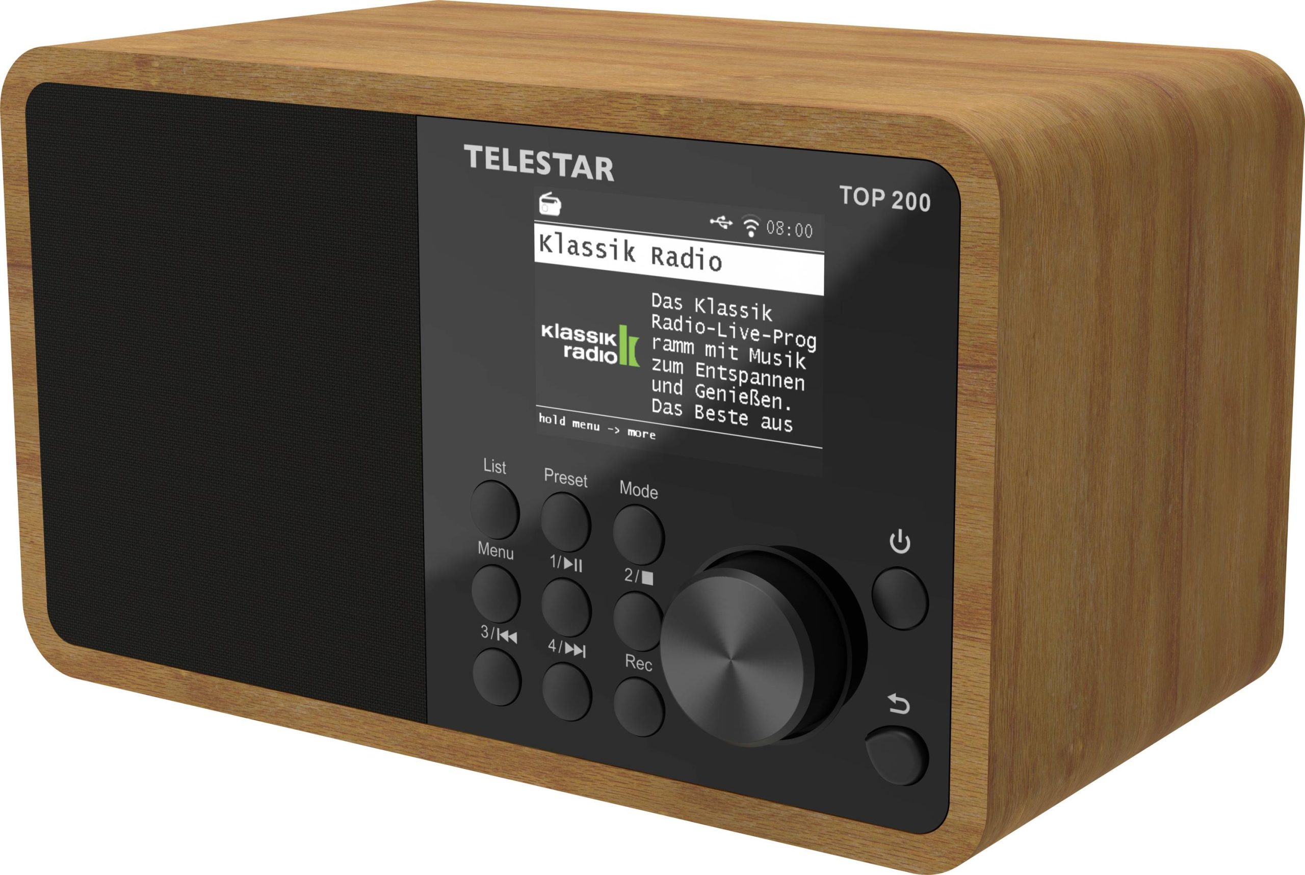 Radio internetowe przenośne Telestar TOP 200 Holz Internet, DAB+, fale metrowe (VHF) drewno - obrazek 1