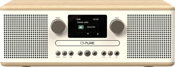 Radio-CD Pure Classic C-D6 Cotton White/Oak EU/UK DAB, DAB+, FM dębowy, biały