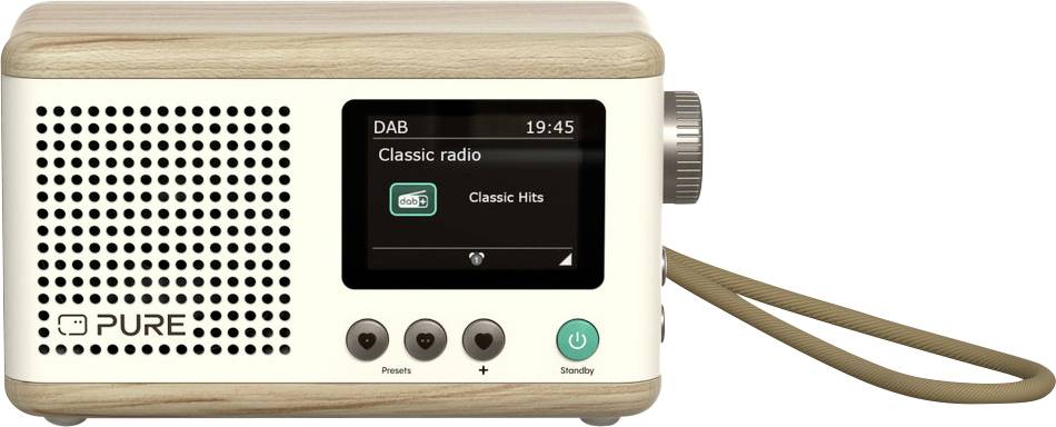 Radio Pure Classic Mini Cotton White/Oak EU/UK/AUS DAB+, FM dębowy, biały - obrazek 1